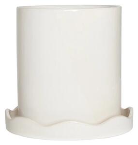 OYOY Living Design - Nami Növénycserép w/Csészealj Small White - Lampemesteren