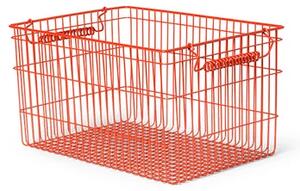 Ferm LIVING - Cala Stackable Baskets Set of 2 Poppy Piros - Lampemesteren