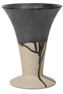 Ferm LIVING - Flores Vase Sand/Black - Lampemesteren