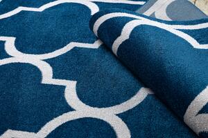 Sketch szőnyeg - F730 kék/fehér Lóhere Marokkói Trellis