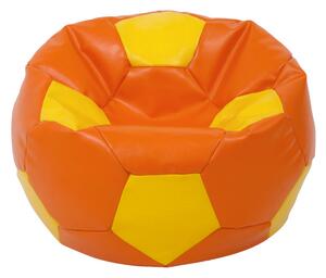 Baby Ball babzsákfotel - műbőr - narancssárga/sárga - 70 liter