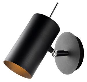 Geo fekete fali lámpa, magasság 23 cm - Squid Lighting