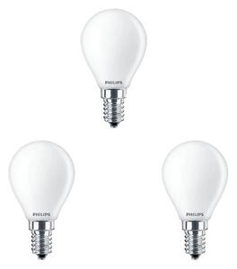 3-pack Izzó LED 4,3W Üveg Korona (470lm) E14 - Philips - Lampemesteren