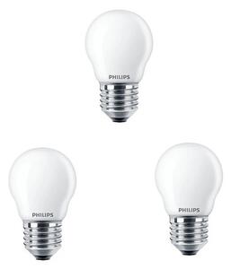 3-pack Izzó LED 4,3W Üveg Korona (470lm) E27 - Philips - Lampemesteren