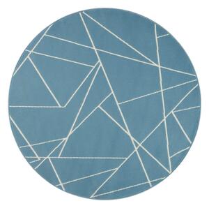 Velvet kék kerek szőnyeg, ø 140 cm - Ragami