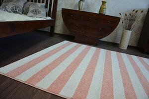 Sketch szőnyeg - F758 rózsaszín/krém - Csíkok