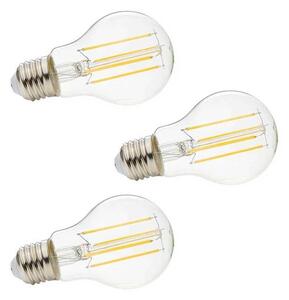 Lindby - 3-pack Izzó LED 7W (806lm) Filament E27 Clear - Lampemesteren