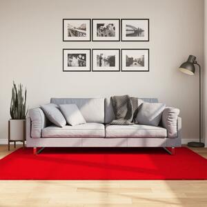 HUARTE piros rövid szálú puha és mosható szőnyeg 140 x 200 cm
