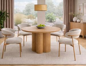 Rosalia Étkezőasztal MDF Tölgy Kerek 120 cm