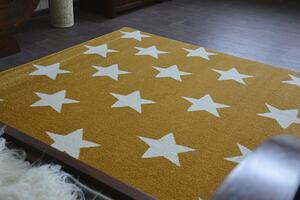 Sketch szőnyeg - FA68 arany/krém - Csillagok