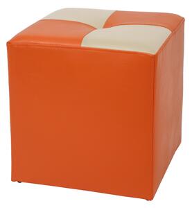 Cool puff - műbőr, narancssárga/krém - 21895/21834
