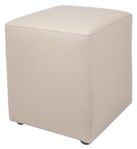 Cube puff - POLY műbőr - krém