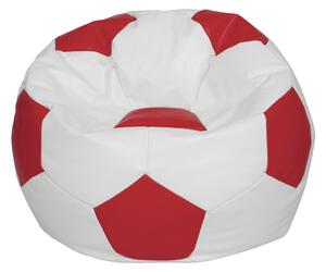 Extra Ball babzsákfotel - műbőr - fehér/piros - 250 liter
