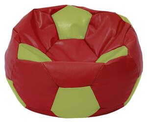 Mega Ball babzsákfotel - műbőr - piros/zöld - 400 liter