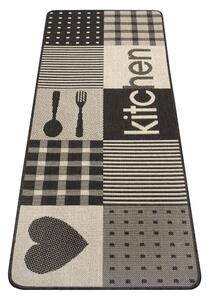 Weave Patchwork Kitchen bézs konyhai futószőnyeg, 70 x 180 cm - Hanse Home