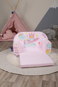 Gyerek kanapé Magic unicorn - rózsaszín