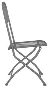 VidaXL 4 db antracitszürke expandált fém összecsukható kerti szék
