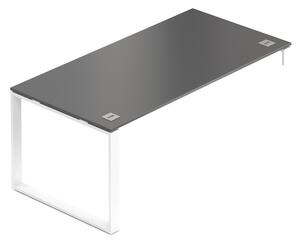 Creator asztal 180 x 90 cm, fehér alap, 1 láb, antracit