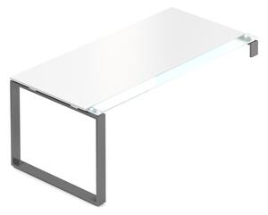 Creator asztal 180 x 90 cm, grafit alap, 1 láb, fehér