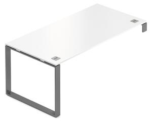 Creator asztal 180 x 90 cm, grafit alap, 1 láb, fehér
