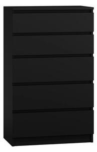 Baltrum M5 fiókos szekrény, 70x112x40 cm, fekete