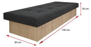 EMILY ágyneműtartós ágy 80x190 - sonoma tölgy
