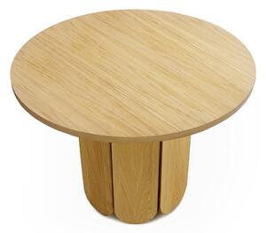 Soft étkezőasztal tölgyfa dekorral, ø 98 cm - Woodman