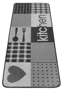 Weave Patchwork Kitchen szürke konyhai futószőnyeg, 70 x 180 cm - Hanse Home