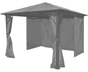 VidaXL alumínium kerti pavilon antracitszürke függönnyel 300 x 300 cm