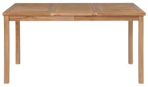 VidaXL tömör tíkfa kerti asztal 150 x 90 x 77 cm