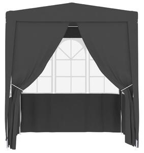 VidaXL antracitszürke rendezvénysátor oldalfalakkal 2,5x2,5 m 90 g/m²