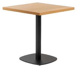 Kávézóasztal 68x68x3,6, lancelot tölgyfa lábazat 0966-ARP
