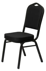 Luxus Sötét bankett szék 25x25x1.2 fekete sima