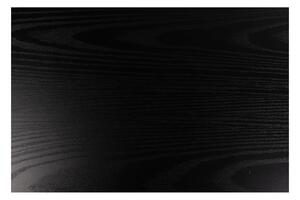 Fekete tálalószekrény kőrisfa dekorral 152x86 cm Seaford – Actona