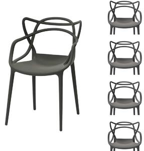 Modern Split szék - szürke szett x4