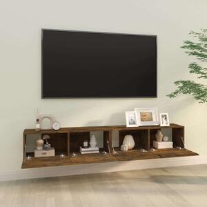 Fa Fali TV Szekrény Szett - Füstös Tölgy - 100x30x30 cm