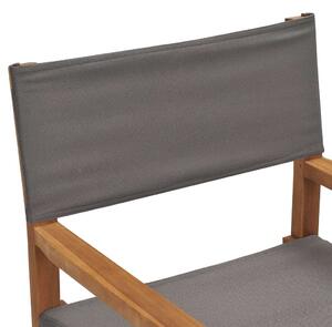 VidaXL szürke tömör tíkfa rendezői szék