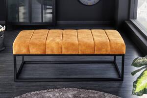 Design ülőpad Halle 108 cm mustársárga bársony