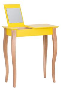 Dressing Table sárga fésülködőasztal tükörrel, hosszúság 65 cm - Ragaba