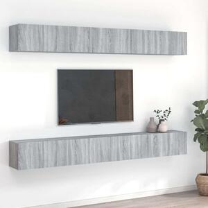 VidaXL 8 db szürke sonoma színű szerelt fa TV-szekrény 60 x 30 x 30 cm
