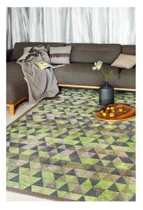 Luke zöld, mintás kétoldalas szőnyeg, 70 x 140 cm - Narma