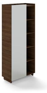 Trevix kombinált szekrény 90 x 46 x 213 cm, bal, charleston tölgy / fehér