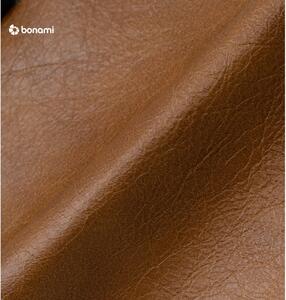 Musso barna bőr kanapé jobb oldali fekvőfotellel - MESONICA