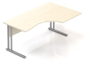 Visio ergonomikus asztal 160 x 100 cm, jobb, juhar