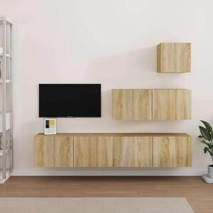 VidaXL Falra Szerelhető TV Szekrény Szett - Sonoma Tölgy - 4 Rész