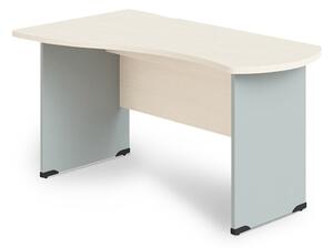 Manager ergonomikus asztal, bal 140 x 80 cm, világos akác