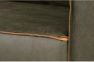 Rodeo barna kanapé, újrahasznosított bőrhuzattal, 190 cm - BepureHome