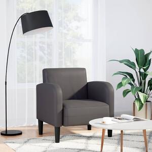 Szürke műbőr kanapé szék karfával 54 cm