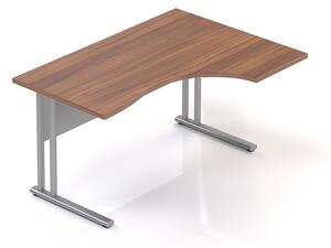 Visio LUX ergonomikus asztal 136 x 100 cm, jobb, dió