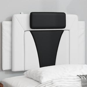 Fekete és fehér műbőr fejtámla párna 80 cm